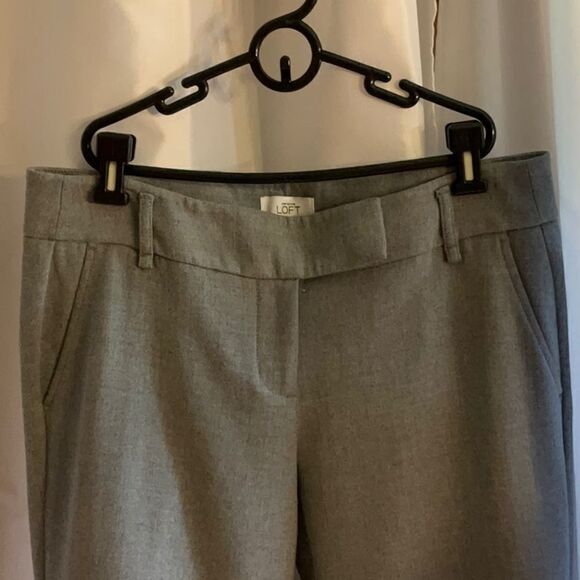 LOFT size 10 tall gray winter weight pants - Picture 3 of 10